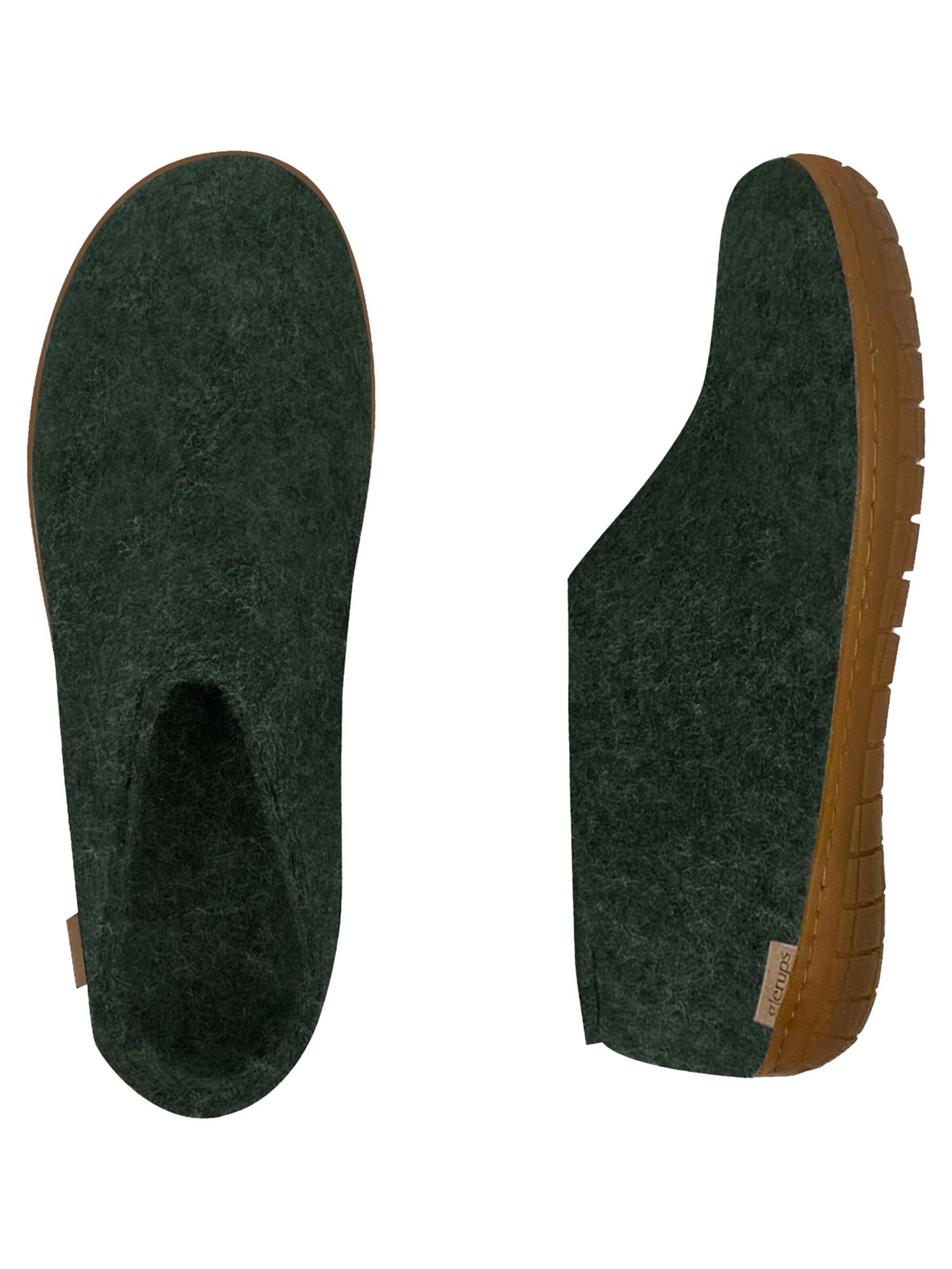 Glerups Huisschoenen 'Kautschuksohle' in Groen