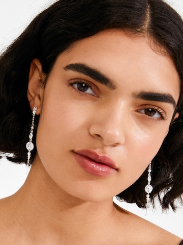 Pilgrim Σκουλαρίκια 'Fire' σε ασημί: μπροστά