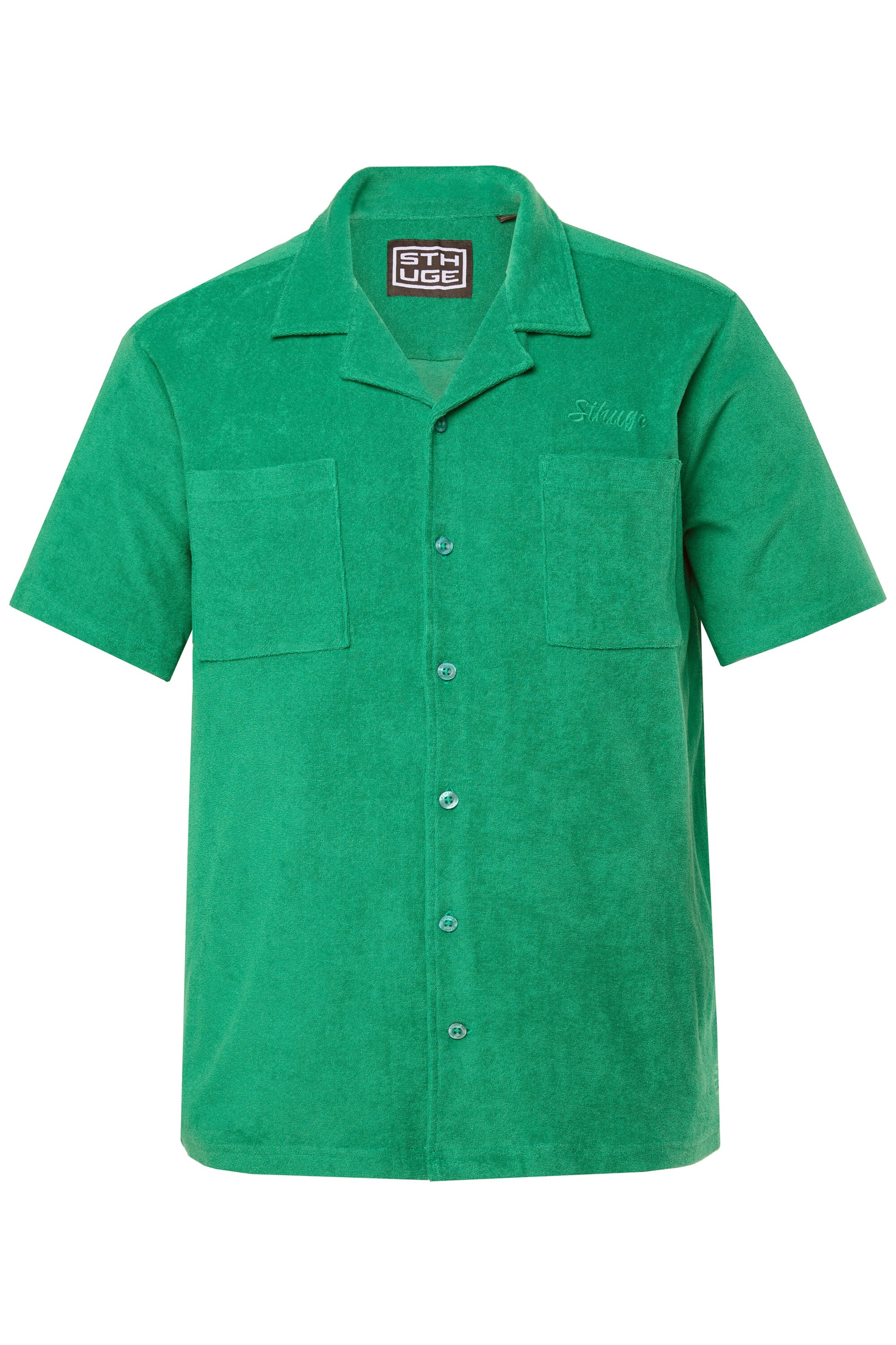 STHUGE Button Up Shirt in L in Dark green, Item view