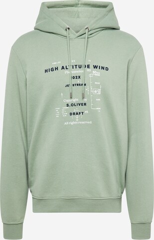 Sweat-shirt s.Oliver en vert : devant