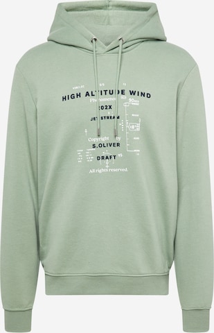 s.Oliver Sweatshirt in Groen: voorkant