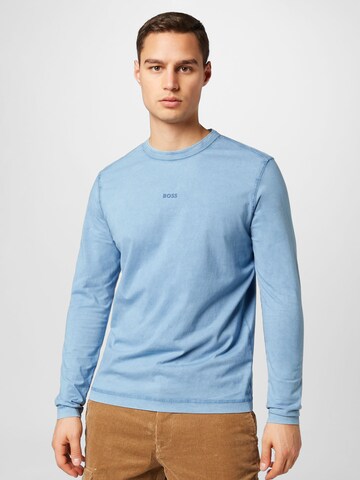 T-Shirt 'Tokkslong' BOSS en bleu : devant
