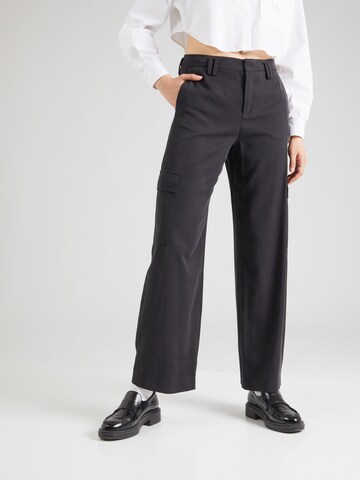 DRYKORN Loose fit Cargo trousers 'DUCTILE' in Black: front