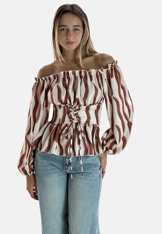 Elara Bluse i brun: forside