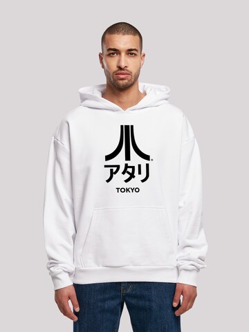 F4NT4STIC Sweatshirt 'Atari Tokyo Retro Arcade Games' in Wit: voorkant