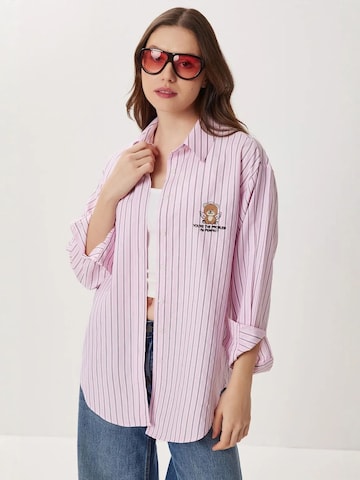 Happiness İstanbul Bluse in Pink: Vorderseite