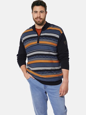Charles Colby Pullover in Blau: Vorderseite