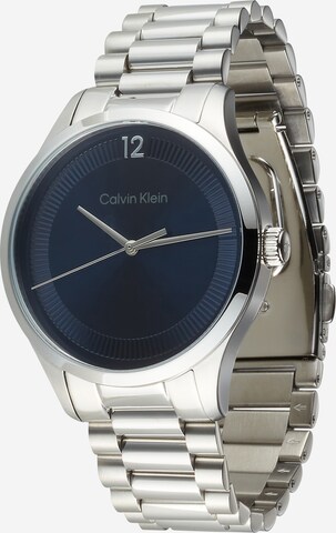 Montre à affichage analogique Calvin Klein en argent : devant