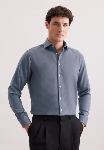 Coupe regular Chemise business SEIDENSTICKER en bleu : devant