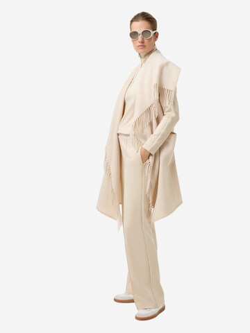 BOGNER Regular Pleated Pants 'Noemi' in Beige