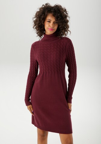 Aniston CASUAL Knitted dress in Red: front