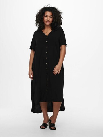 ONLY Carmakoma Shirt Dress in Black: front