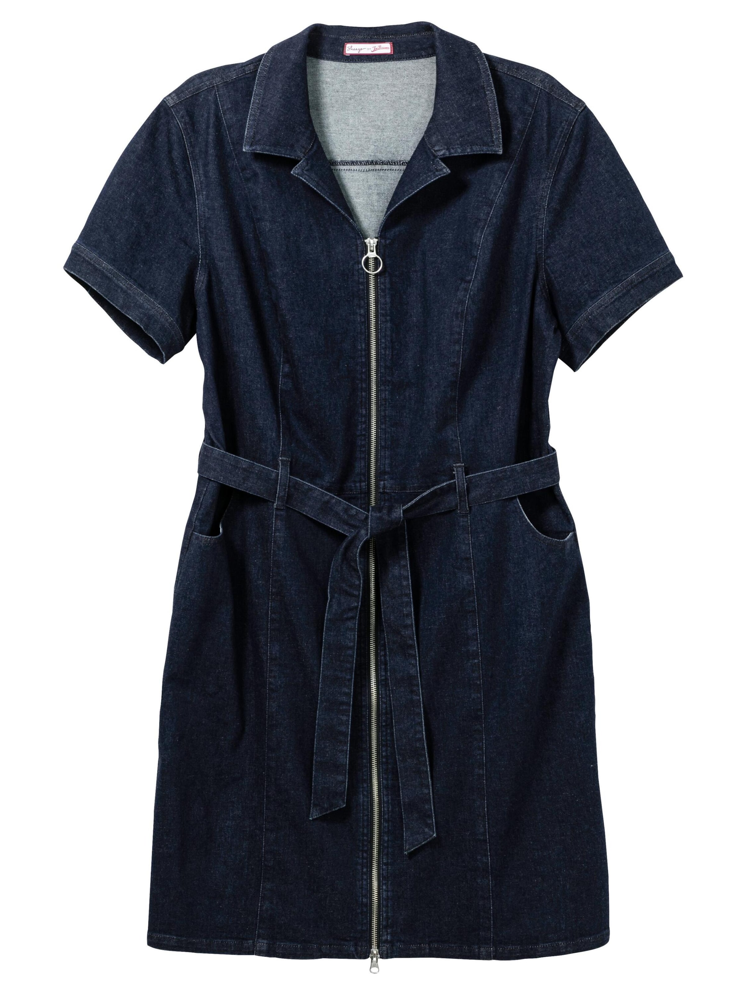 Joe Browns Size 16 Denim Shirt Dress Round-Neck Short Sleeved with Pockets  | eBay