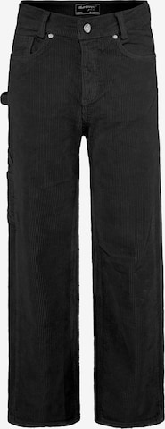 BLUE EFFECT - Loosefit Pantalón en negro: frente