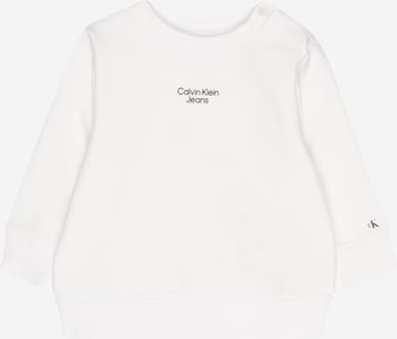 Calvin Klein Jeans Sweatshirt in White: front