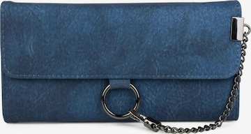 styleBREAKER Portemonnaie 'Geldbörse mit Ring und Kette' in Blau: Vorderseite