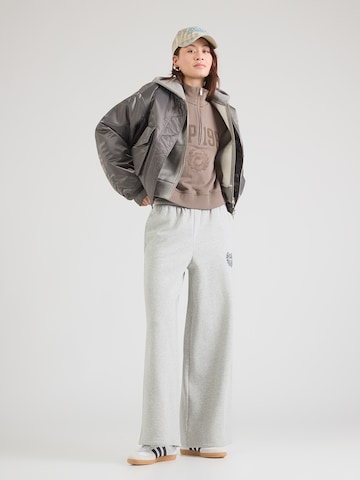 GAP Szeroka nogawka Spodnie w kolorze szary