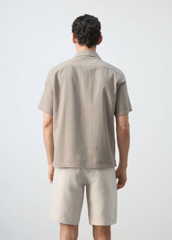 MANGO MAN Regular Fit Hemd 'Muzza' in Beige