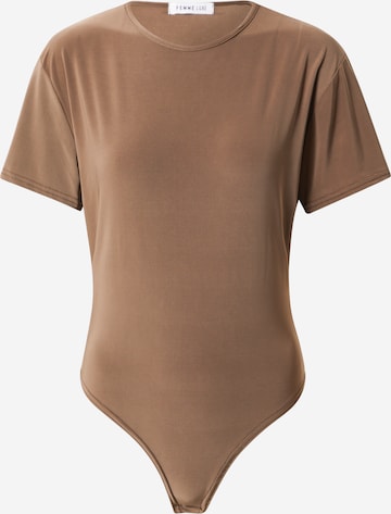 T-shirt 'THADA' Femme Luxe en marron : devant