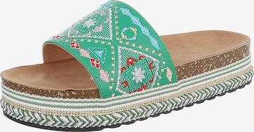 Ital-Design Mules in Green: front