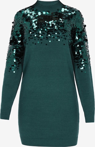faina Knitted dress in Green: front