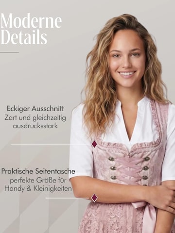 Trachtenhof Nübler Dirndl 'Dirndl mini Karoline'‌‌‌‌ in Beige