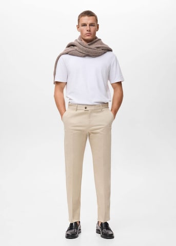 MANGO MAN Regular Hose 'Nicco' in Beige