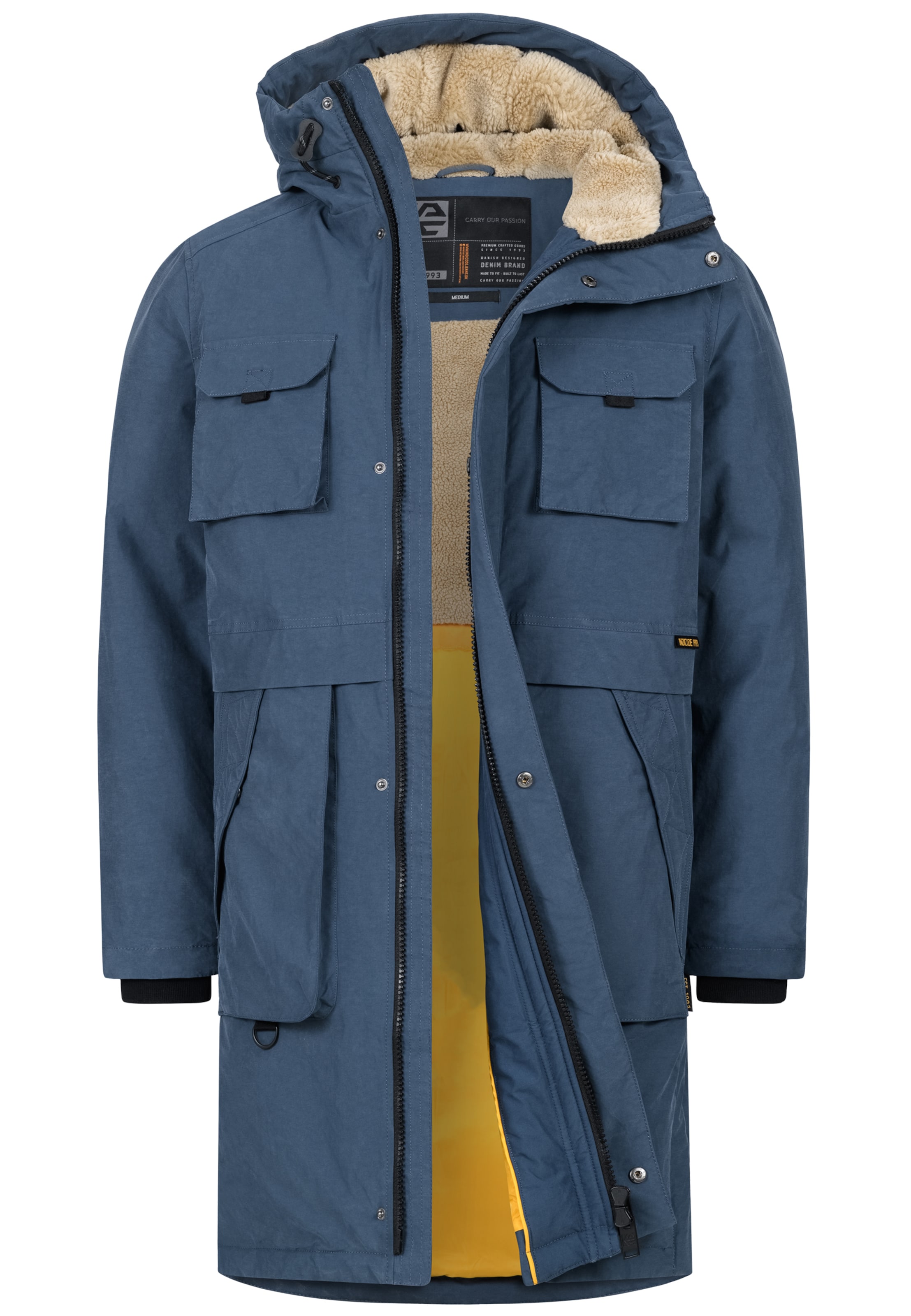 INDICODE JEANS Parka 'INKristof' in Blau: Vorderseite