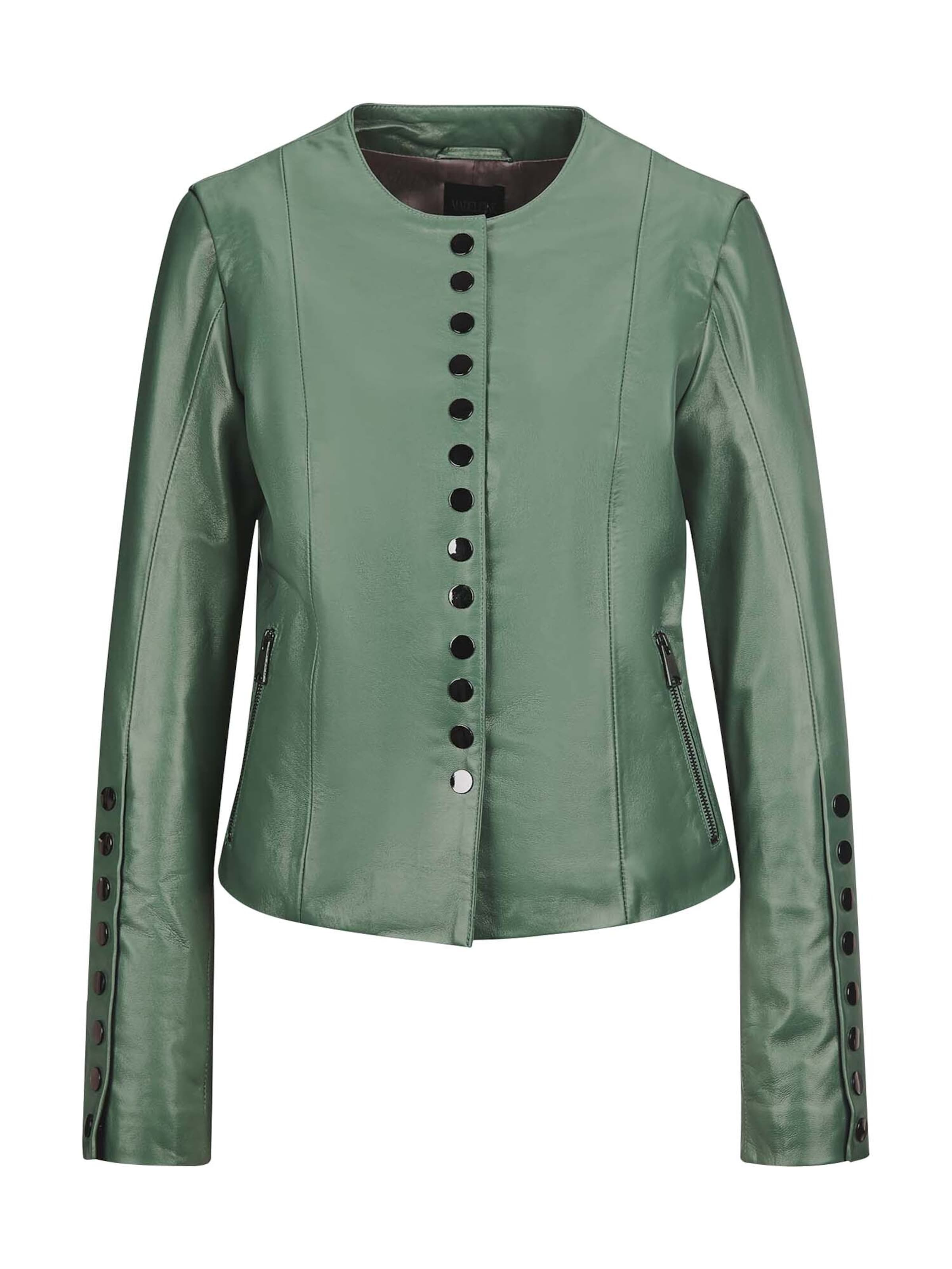 MADELEINE Between-Season Jacket in Green: front