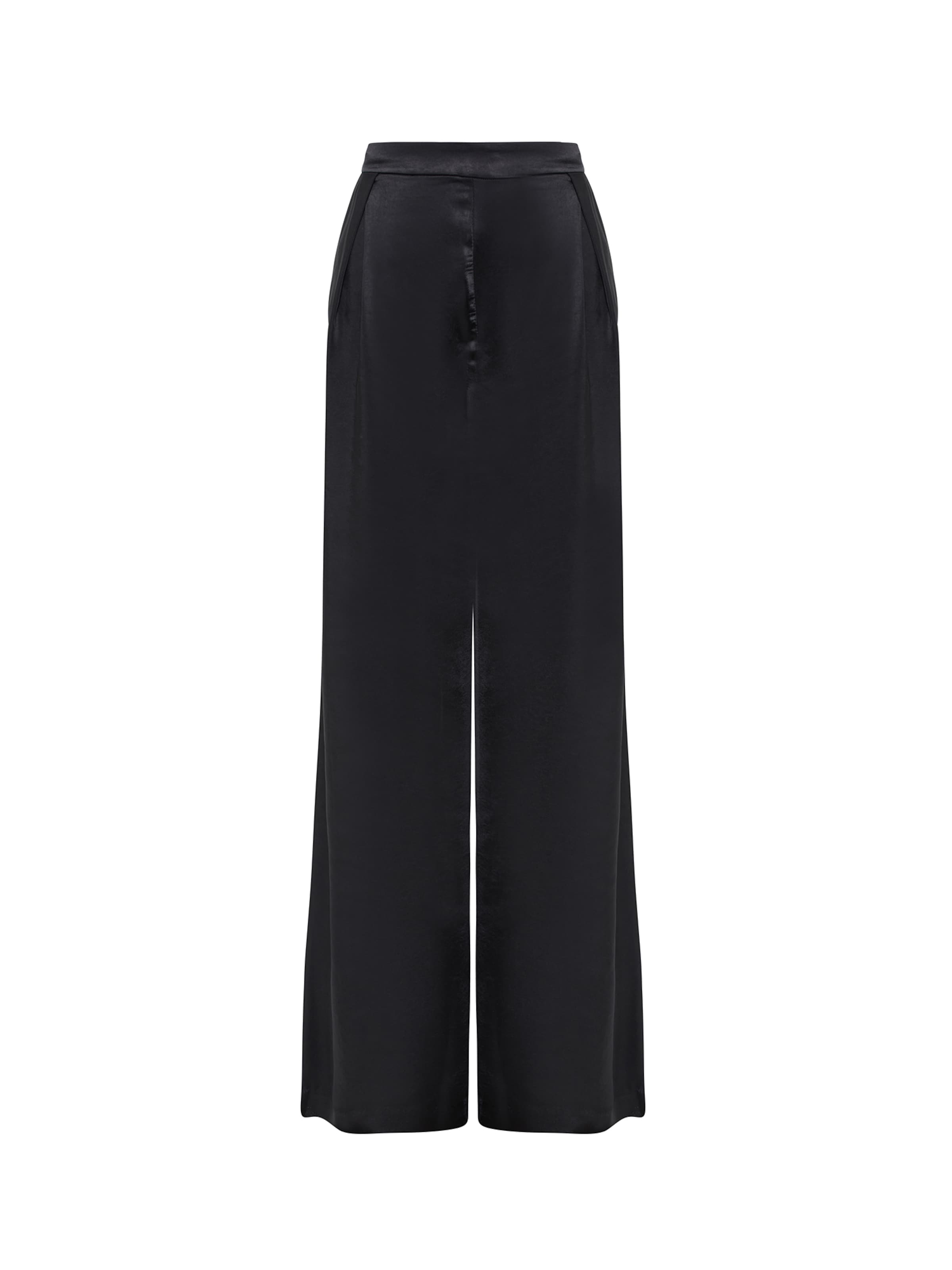 melns Tussah Vaļīgs piegriezums Klasiskas bikses: no priekšpuses