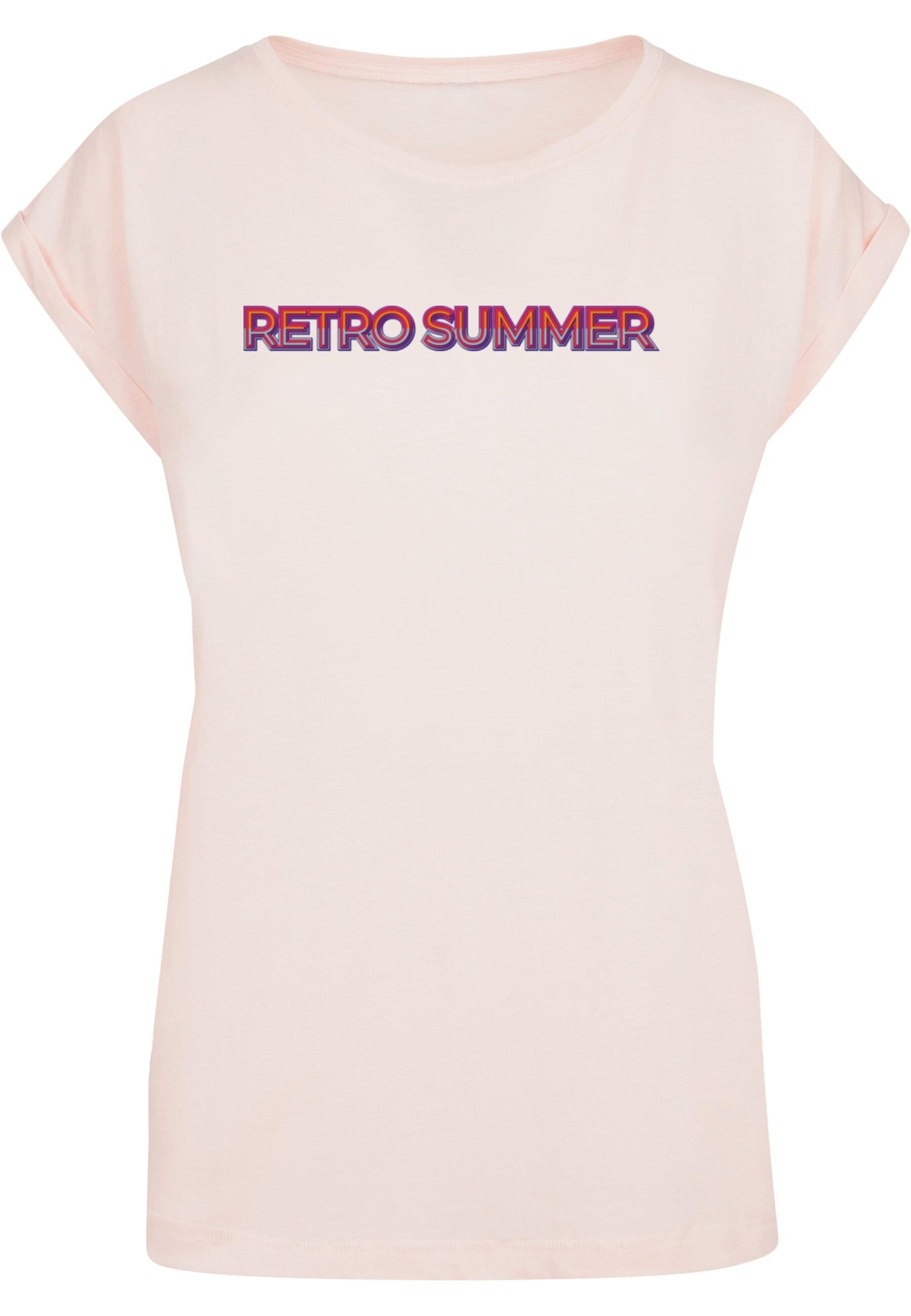 Merchcode Shirt 'Summer - Retro' in Roze: voorkant