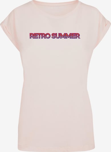 Merchcode T-shirt 'Summer - Retro' en gris / orange / poudre, Vue avec produit