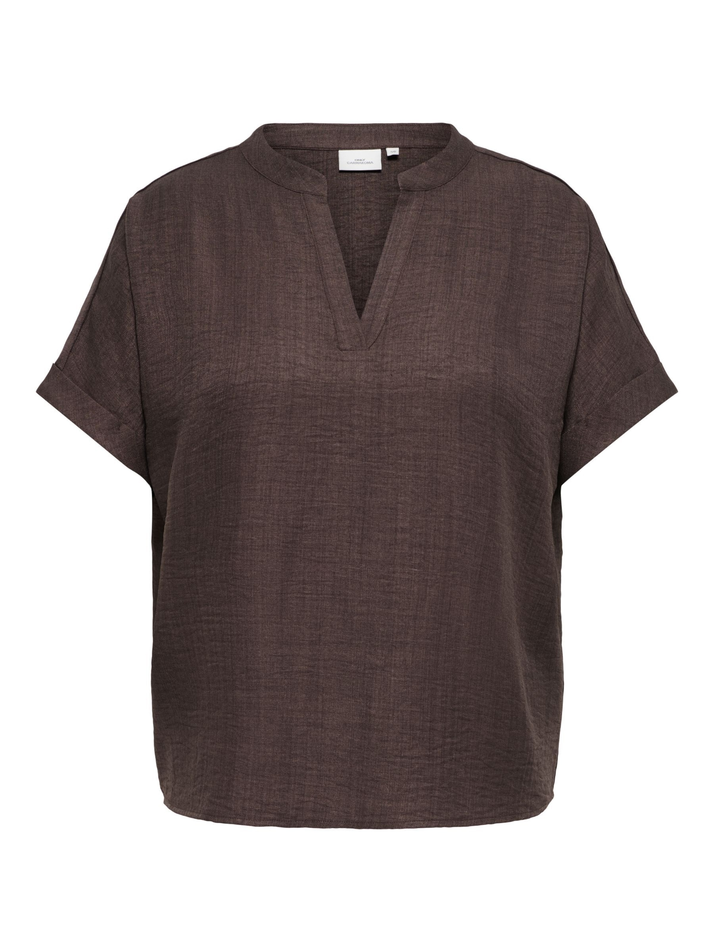 ONLY Carmakoma Chemisier 'CARBay' en brun foncé, Vue avec produit