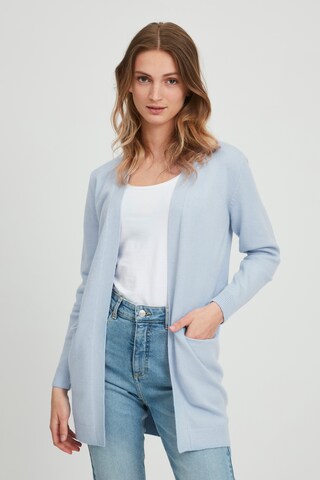 b.young Gebreid vest 'Nonina' in Blauw: voorkant