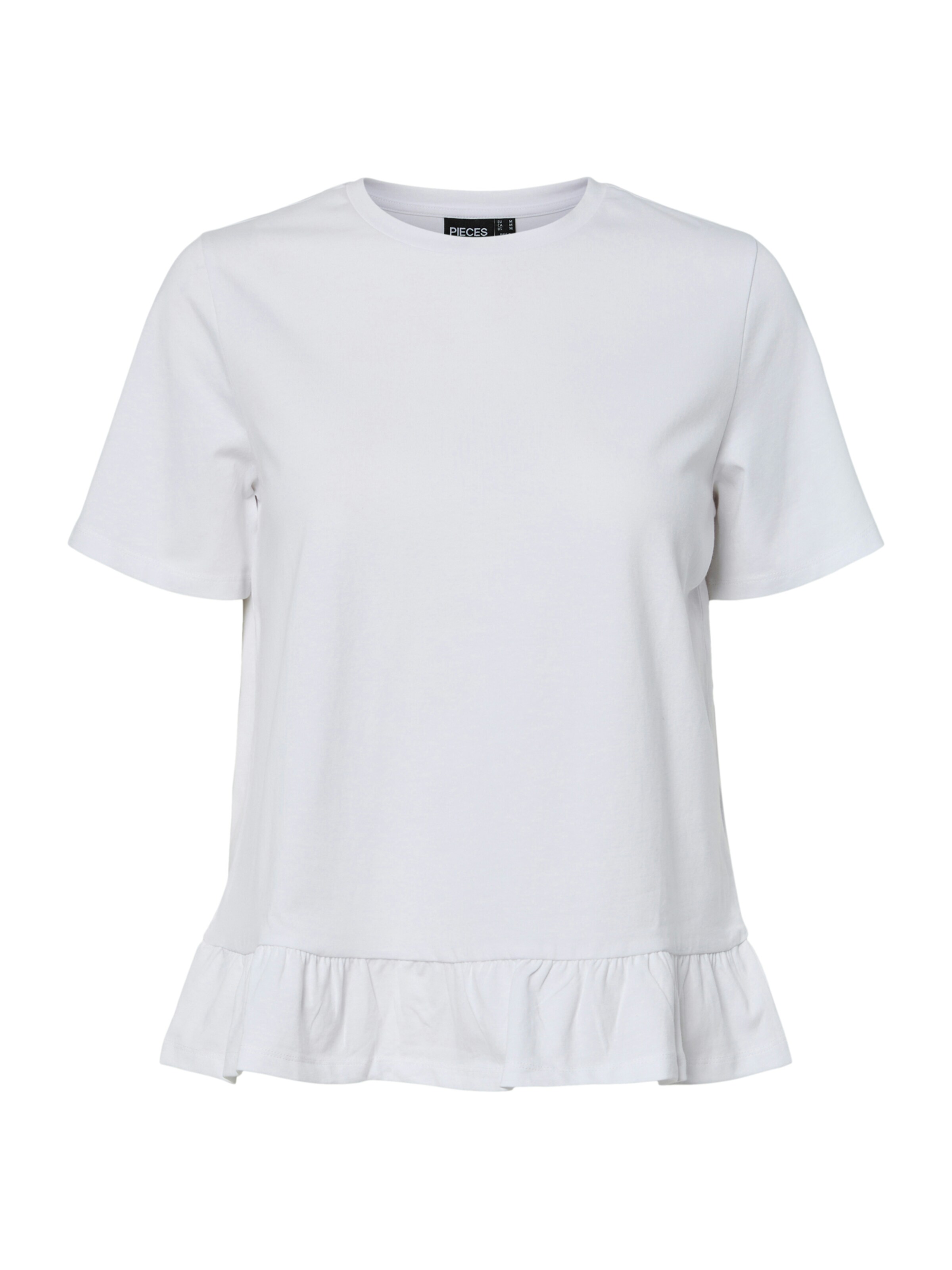 balta PIECES Marškinėliai 'PCDISSO': priekis