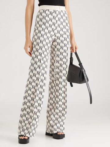 Loosefit Pantalon à plis Elisabetta Franchi en beige : devant