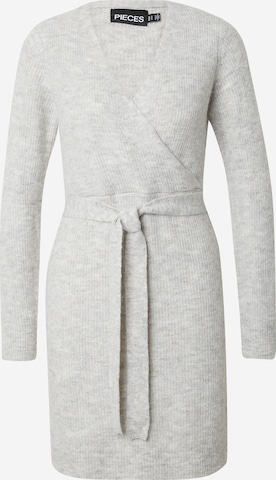 PIECES Knit dress 'ELLEN' in Grey: front