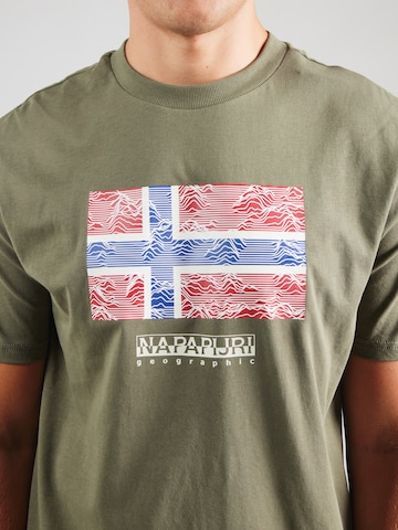 NAPAPIJRI - Camiseta 'S-DRAPEAU' en verde