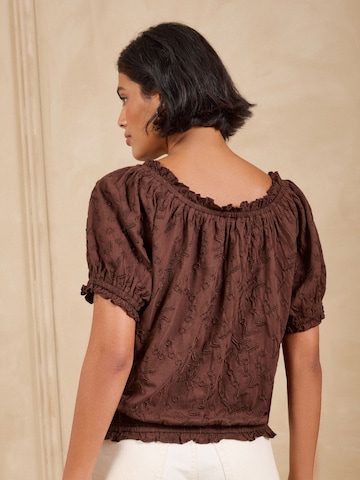 love & roses - Blusa en marrón