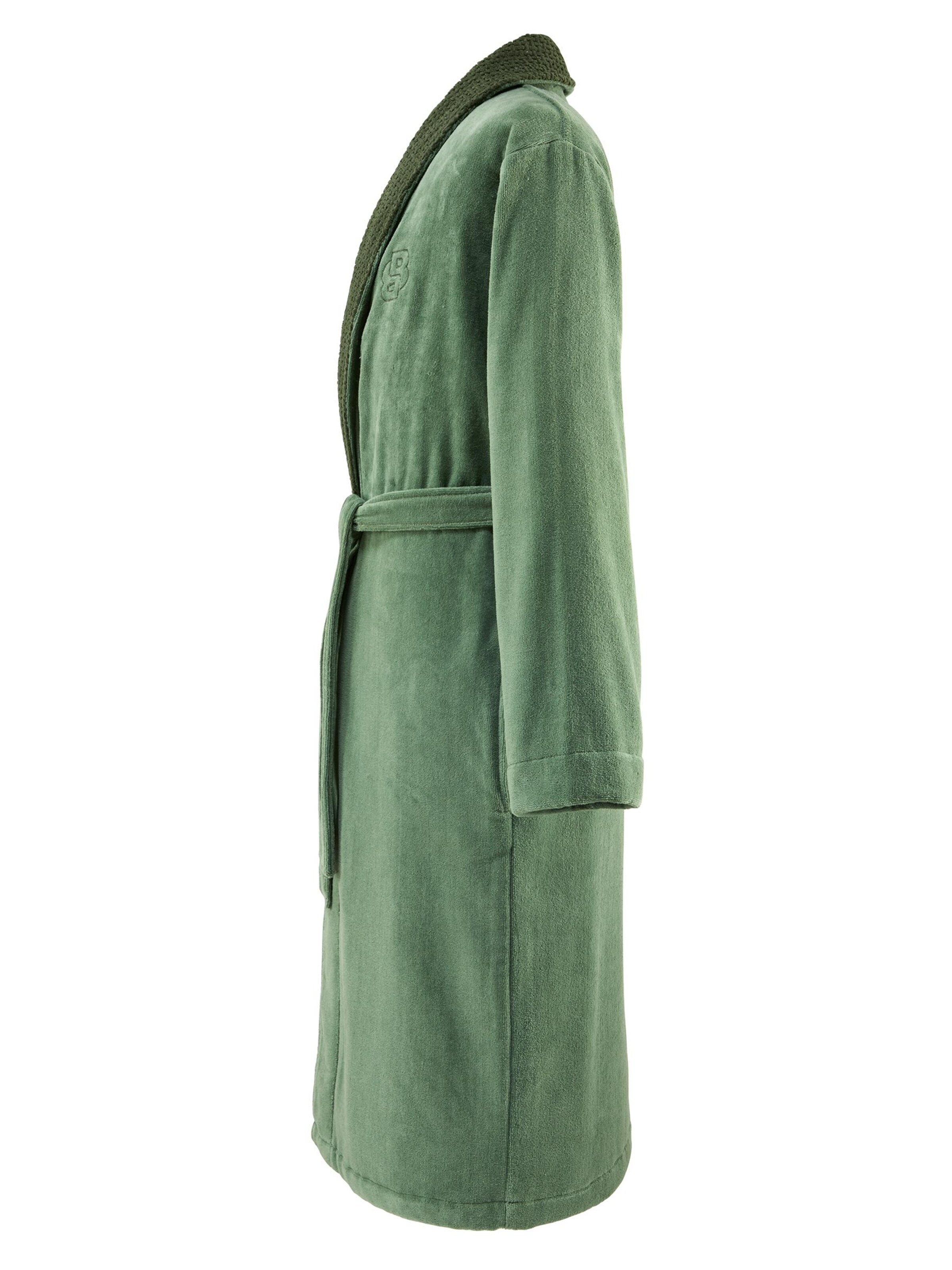 BOSS Home Long Bathrobe 'DOUBLEB' in Green