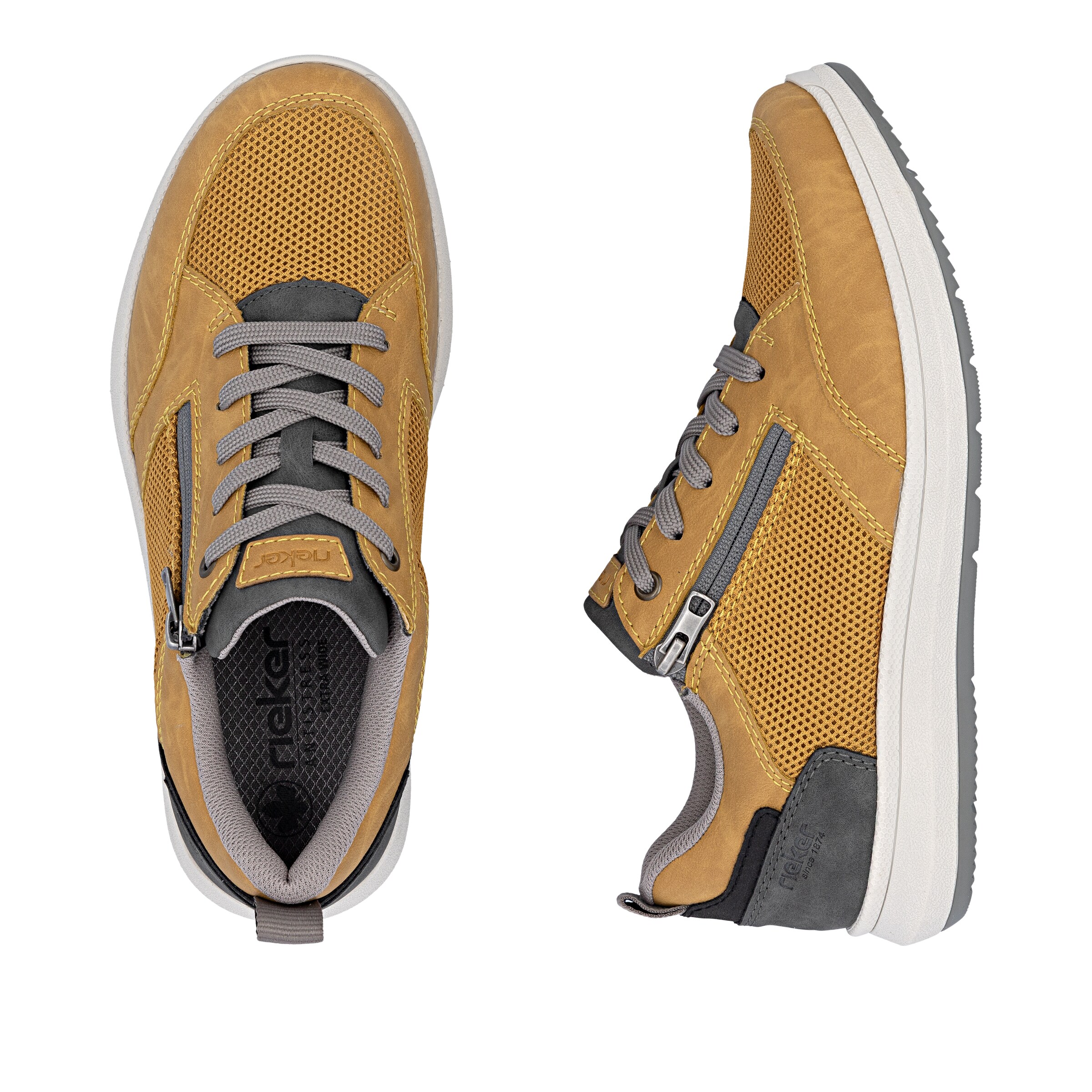 Baskets basses Rieker en jaune