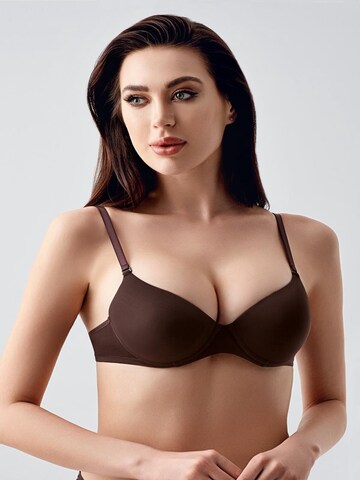 C&City Push-up BH in Braun: Vorderseite