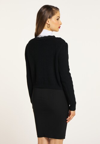 faina Knit Cardigan in Black