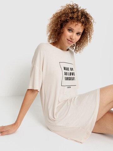 LSCN by LASCANA Nachthemd in Beige: Vorderseite