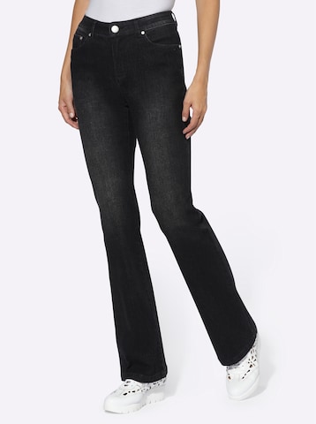 heine - Bootcut Vaquero en negro: frente