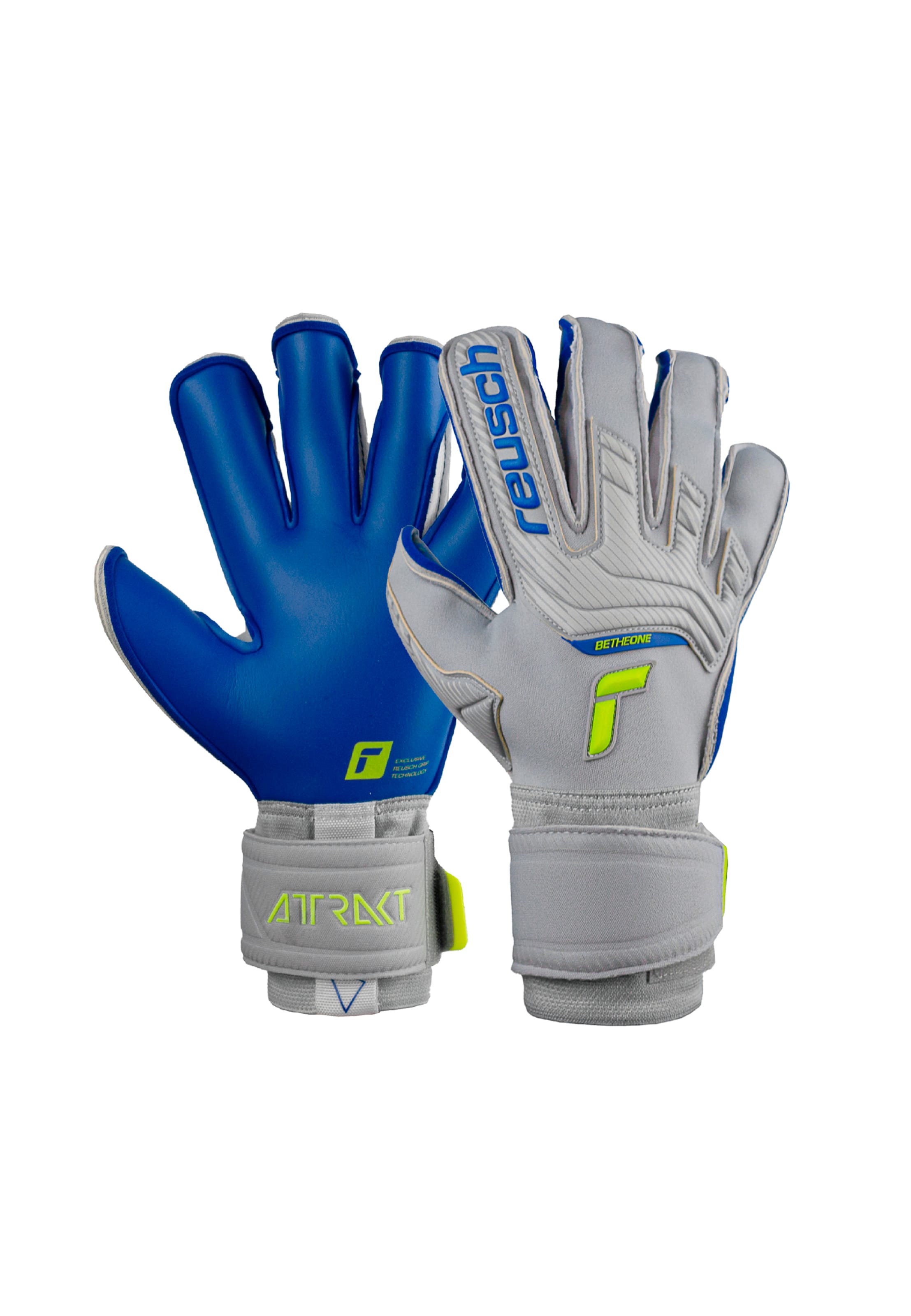 REUSCH Sporthandschoenen 'Attrakt Gold X Evolution Cut' in Grijs: voorkant