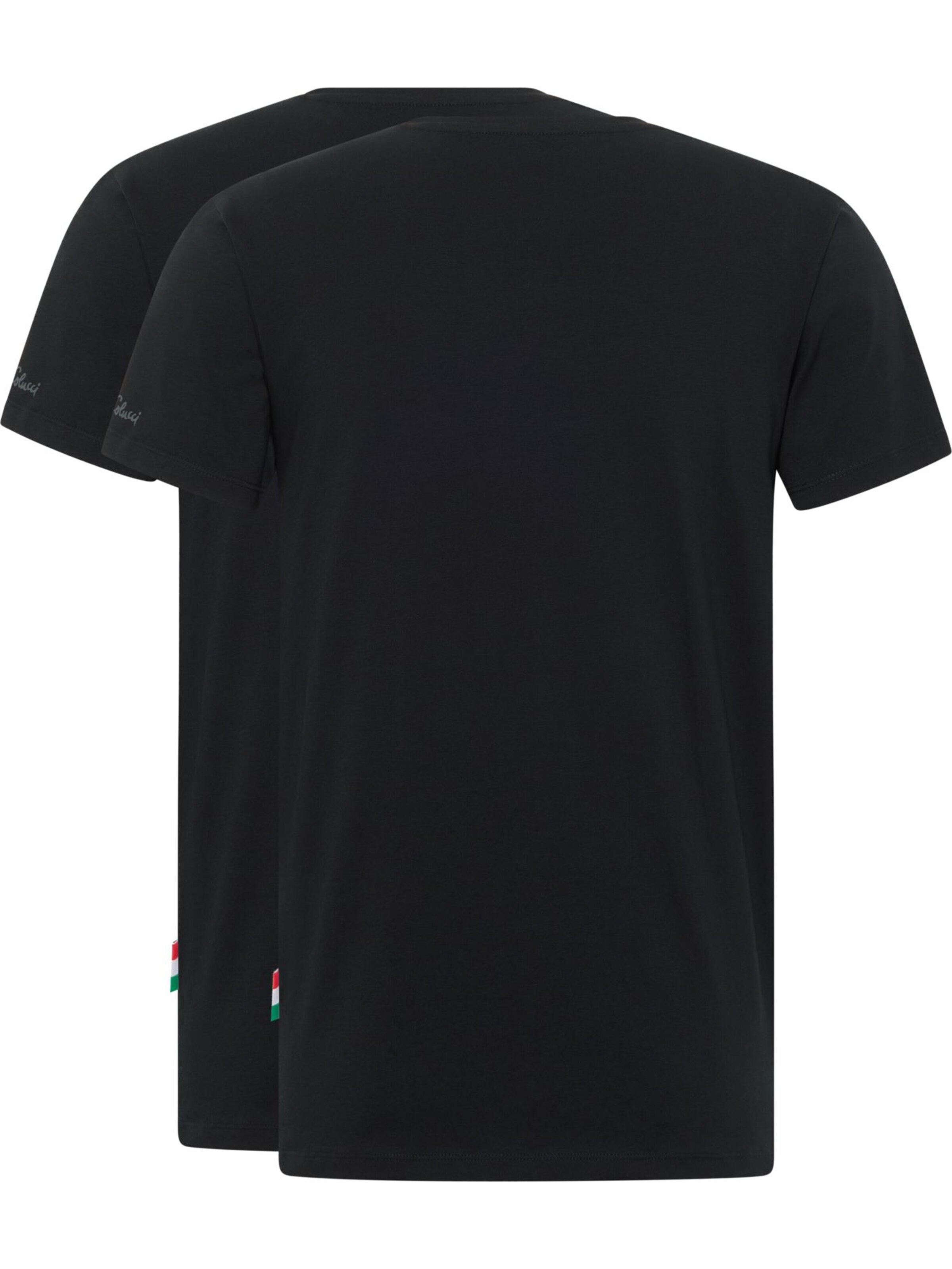 Carlo Colucci T-Shirt 'Cavallaro' in Schwarz