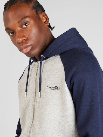 Superdry Sweat jacket 'Essential' in Blue