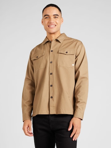 FARAH Regular fit Button Up Shirt 'PETERS' in Beige: front