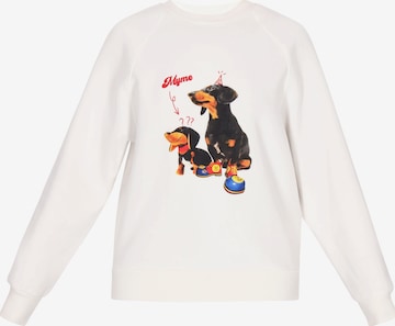 MYMO - Sudadera en blanco: frente